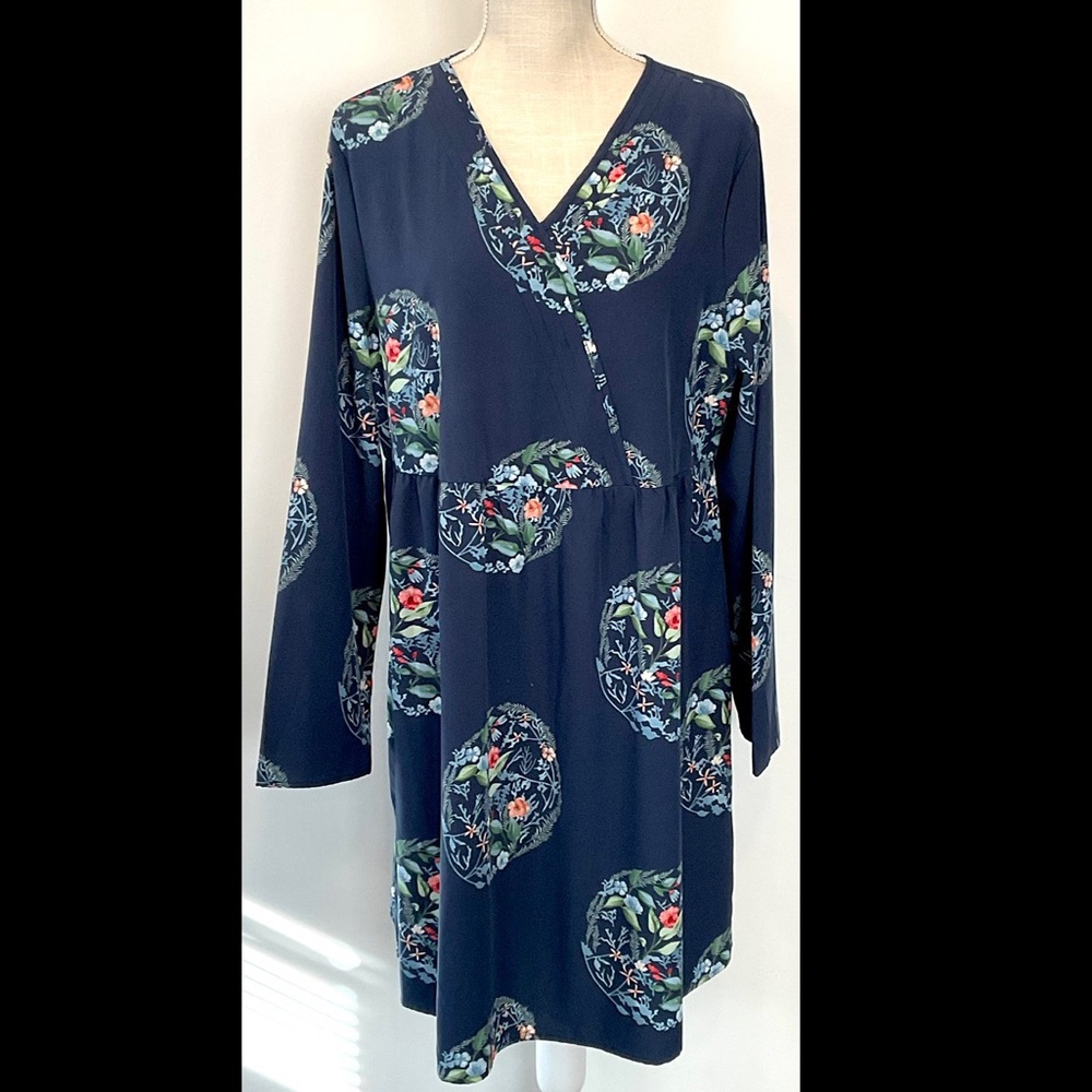 Emery Rose Asian Inspired Floral Dress - EUC